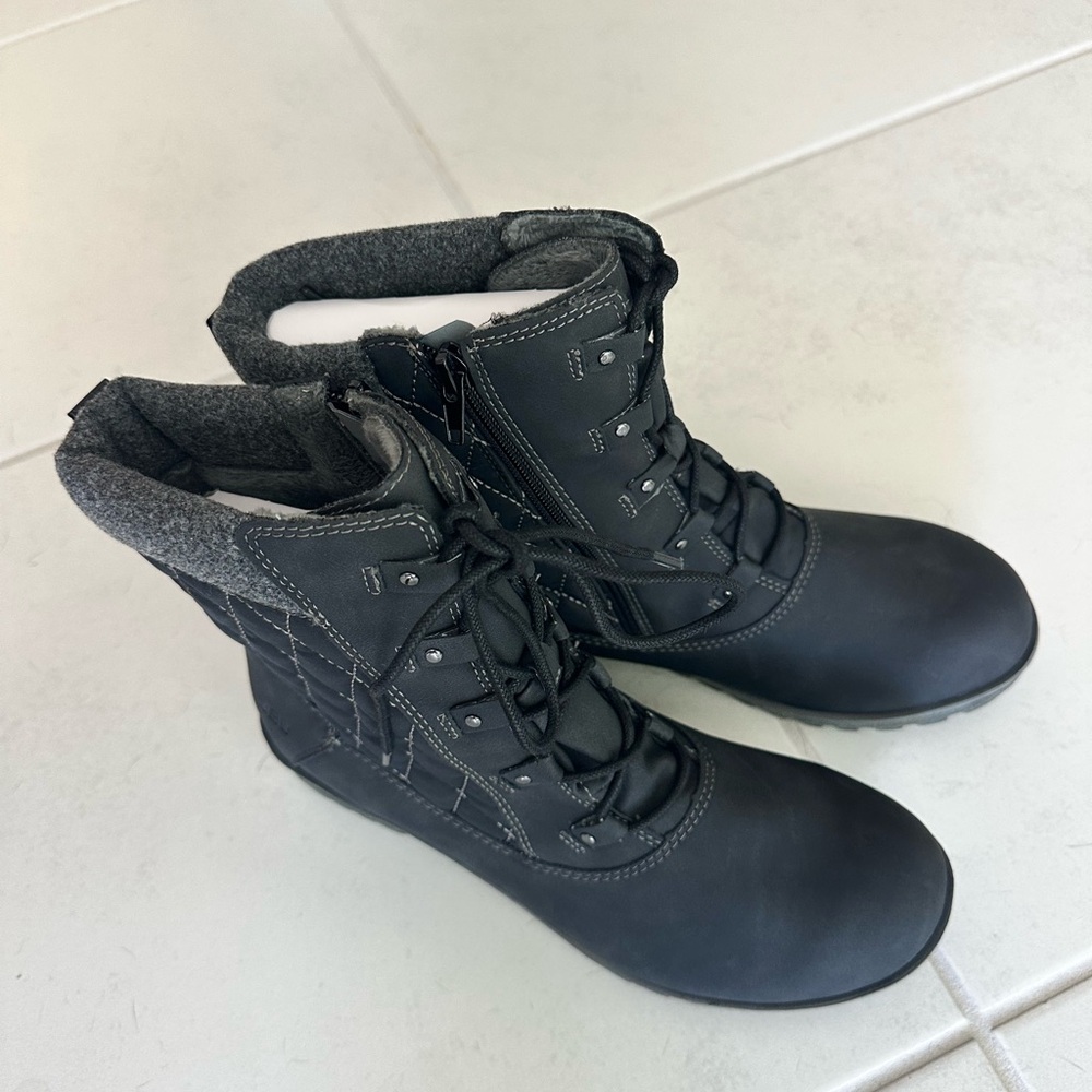 NIB. JBU BY JAMBU Summit Waterproof Boot Shoes Black 9W Lace up W Zipper - Picture 5 of 9
